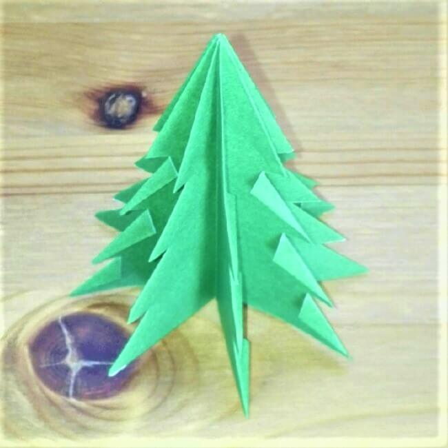 折り紙クリスマスツリー立体は難しい？【実は簡単！】折り方を紹介！16