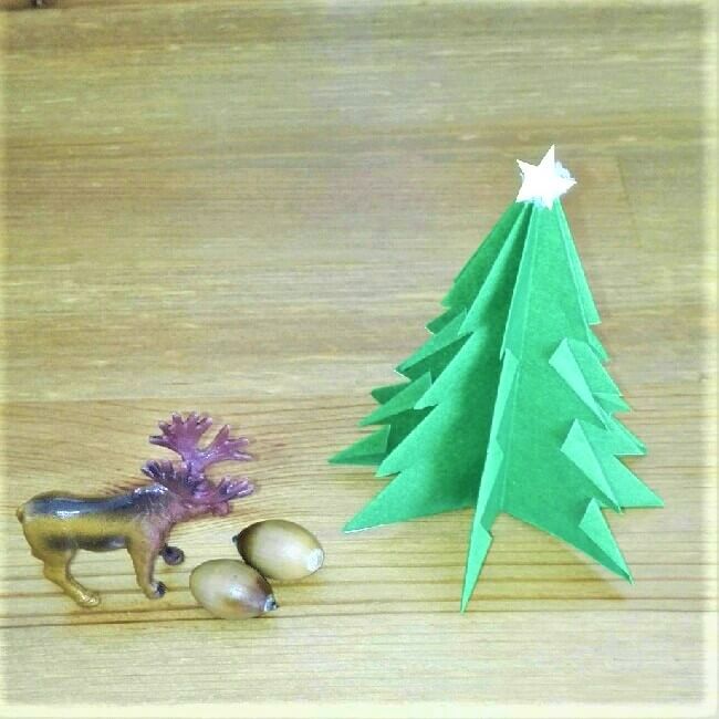 折り紙クリスマスツリー立体は難しい？【実は簡単！】折り方を紹介！17