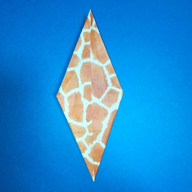 折り紙1枚 キリン 立体の折り方 動物と遊ぼう Mamano