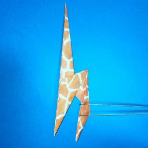 折り紙1枚「キリン」立体の折り方 11