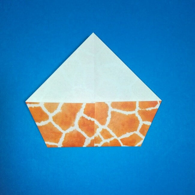 折り紙1枚「キリン」立体の折り方 4
