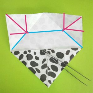 折り紙の折り方+ウシ 6-1