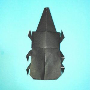折り紙の折り方+カブトムシ（平面）2枚で簡単 17