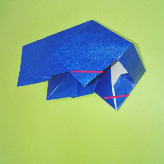 折り紙の折り方+ゴミ収集車（立体） 後部8-1